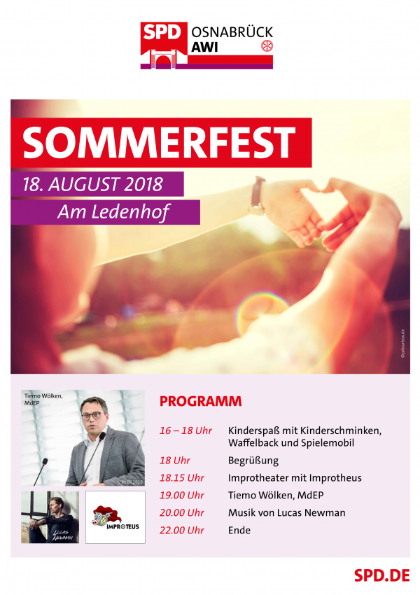 Plakat des Sommerfests